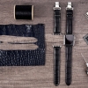 Alligator Leather Band for Apple Watch - Black