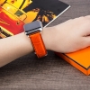 Alligator Leather Band for Apple Watch - Orange