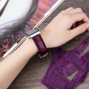 Alligator Leather Band for Apple Watch - Purple