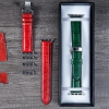 Alligator Leather Band for Apple Watch - Red, Green