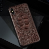 Crocodile & Alligator iPhone Cases with Full Soft TPU Edges - Brown