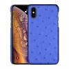 Ostrich iPhone Xs, Xs Max Cases, Ostrich Leather Cases for iPhone Xs, Xs Max - Blue