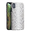 Snakeskin iPhone Xs, Xs Max Cases, Python Skin Cases for iPhone Xs, Xs Max - White