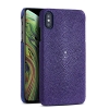 Stingray Leather iPhone Xs, Xs Max Case - Purple