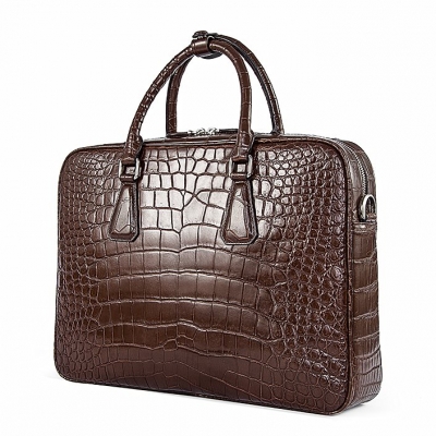 Alligator Business Bag, Alligator Leather Briefcase for Men