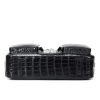 Alligator Leather Business Travel Briefcase-Black-Bottom