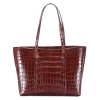 Alligator Skin Top Handle Handbag Tote Bag-Back