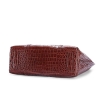 Alligator Skin Top Handle Handbag Tote Bag-Bottom