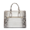 Alligator Skin Tote Shoulder Handbag Travel Bag-Back