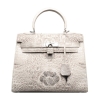 Crocodile Leather Padlock Handbags Shoulder Bags-White