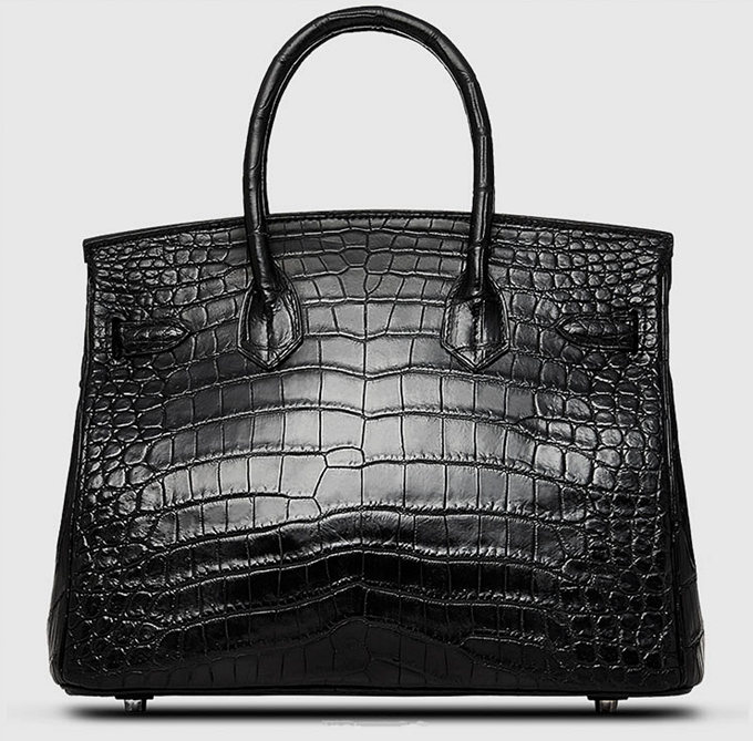 Alligator Top Handle Padlock Bags for Women