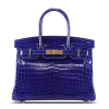 Designer Alligator Handbag-Royal Blue