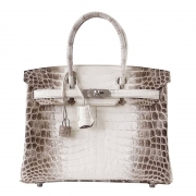 white alligator bag