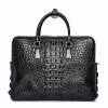 Mens Crocodile Leather Briefcase Laptop Bag-Back