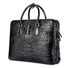 Mens Crocodile Leather Briefcase Laptop Bag-Micro Side