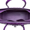 Womens Crocodile Handbags Top Handle Padlock Bags-Purple-Inside