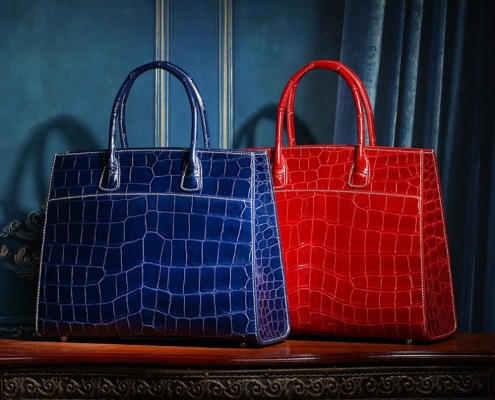 alligator leather handbags-OURRUO