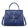 Ladies Designer Crocodile Handbag Shoulder Bag-Blue