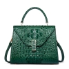 Ladies Designer Crocodile Handbag Shoulder Bag-Green