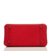 Women's Padlock Ostrich Handbag Top Handle Bag-Red-Bottom