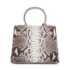 Stylish Snakeskin Handbag Python Flap Crossbody Satchel Bag-Back