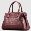 Boston Style Alligator Shoulder Strap Crossbody Handbag Tote Laptop Satchel Purse-Micro Side