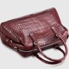 Boston Style Alligator Shoulder Strap Crossbody Handbag Tote Laptop Satchel Purse-Top Handle