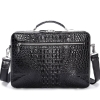 Crocodile Messenger Bag Laptop Briefcase Satchel Shoulder Bag-Back