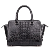 Crocodile Tote Bags Top Handle Shoulder Handbags with Zipper-Back