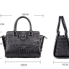 Crocodile Tote Bags Top Handle Shoulder Handbags with Zipper-Size