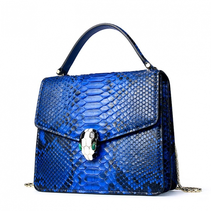 Designer Python Skin Tote Bag Purse Crossbody Bag