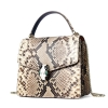 Designer Python Skin Tote Bag Purse Crossbody Bag-White