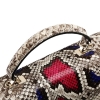 Python Skin Handbag for Women Top Handle Bag Ladies Shoulder Purse Bag-Top Handle