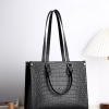 Alligator Leather Tote Bag Top Handle Satchel Handbag-1