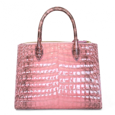 Designer Alligator Leather Top Handle Satchel Tote Bag