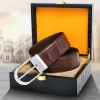 Fashion Alligator Leather Belt for Businessmen-Gift Box