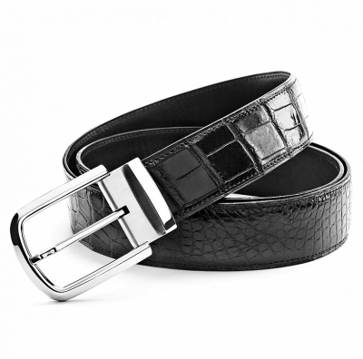 Mens Alligator Belt Formal Alligator Adjustable Dress Belt