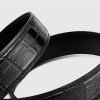 Mens Alligator Leather Belt with Automatic Buckle-1