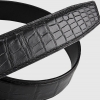 Mens Alligator Leather Belt with Automatic Buckle-2