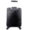 Classic Alligator Luggage Alligator Suitcase with Spinner Wheels-Back