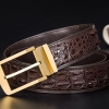 Classic Crocodile Hornback Belts-Brown