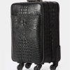 Crocodile Leather Luggage-Side