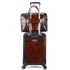 Traveler Alligator Leather 2pc Spinner Luggage Set-Back