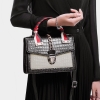 Alligator Skin Shoulder Handbags with a Bow Tie-1