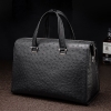 Ostrich Briefcase Business Travel Bags with Combination Lock-1