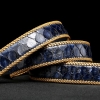 Python Skin Braided Belt-Blue