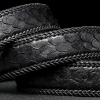 Snakeskin Belts Python Skin Belts-Black