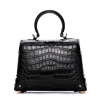 Designer Alligator Top Handle Purse Shoulder Handbag-Back