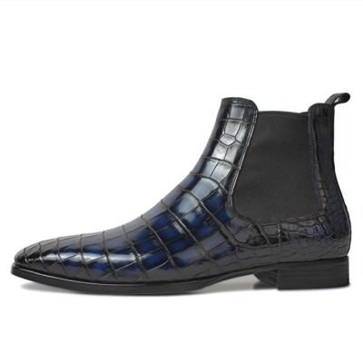 Alligator Chelsea Boots Alligator Slip On Dress Boots for Men