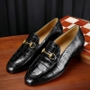 Alligator Horsebit Slip On Dress Loafers